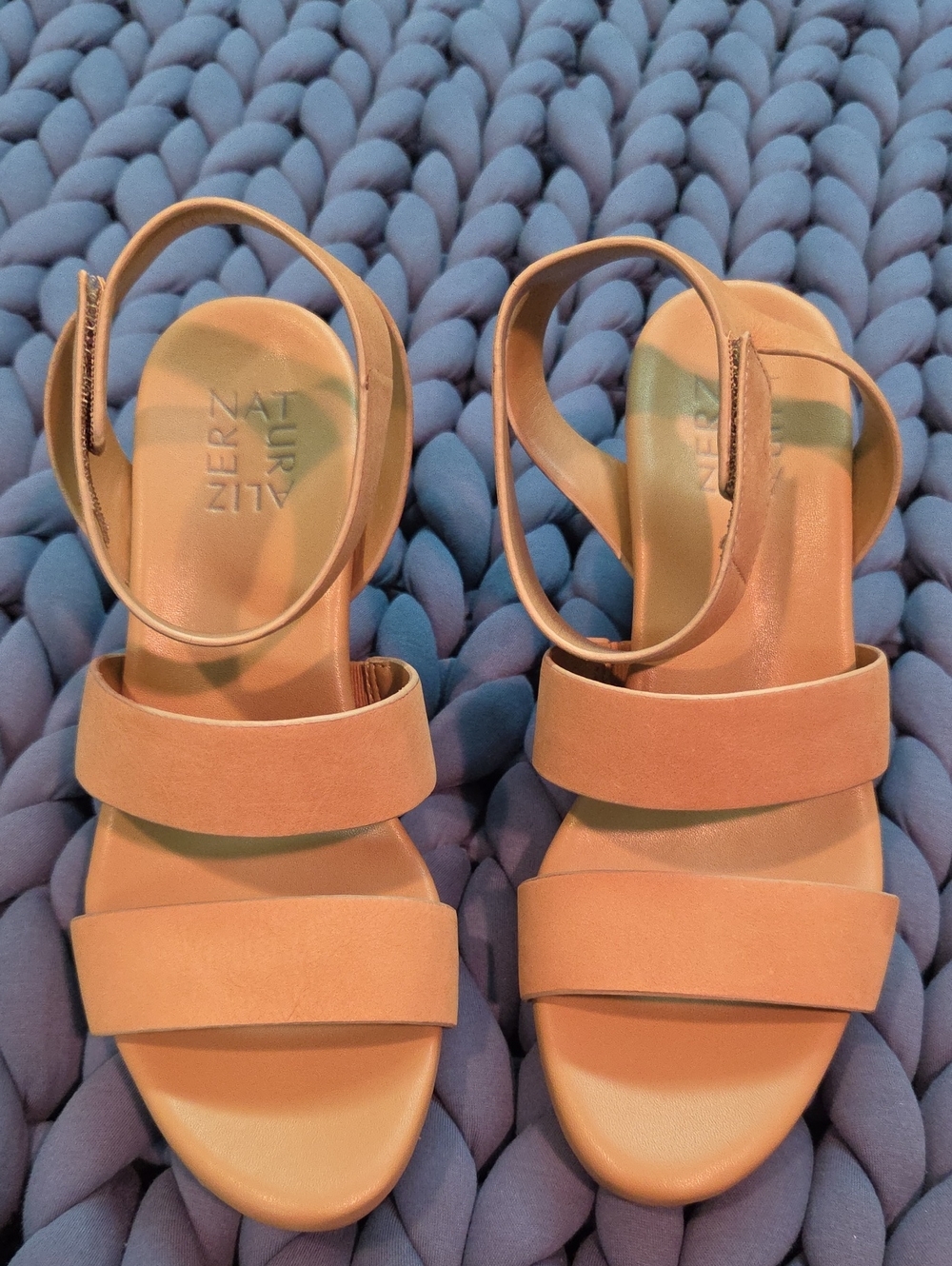 Tan Women's Two-Strap Comfort Sandals
